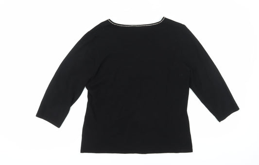 Joanna Hope Women's Black Pullover Jumper Size 14