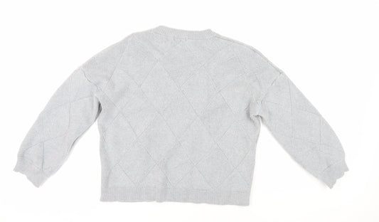 Womens UK Size 14 Apricot Grey Pullover Jumper