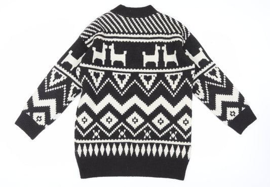 Womens UK Size S H&M Black Pullover Jumper
