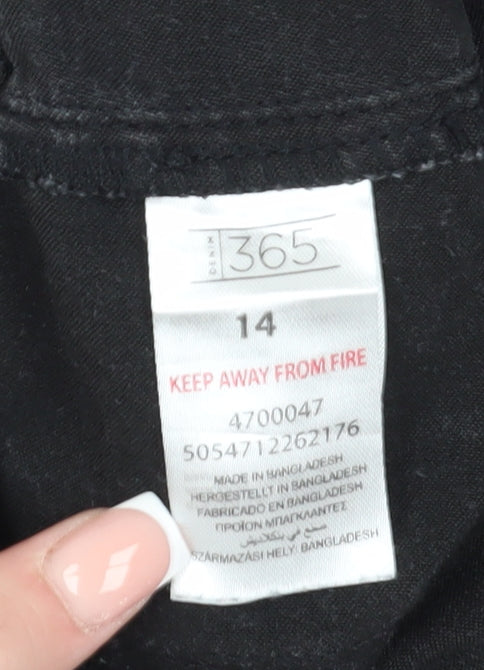 365 Women's Black Jegging Size 14 Denim Jeans