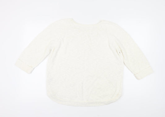 Womens UK Size M Wallis Ivory Pullover Jumper