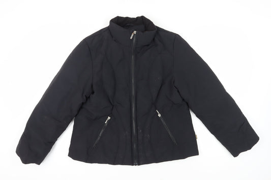 Womens UK Size 16 Maine New England Black Puffer Jacket