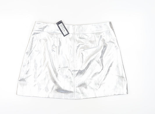 Marks and Spencer Women's Silver Short Pencil Skirt
