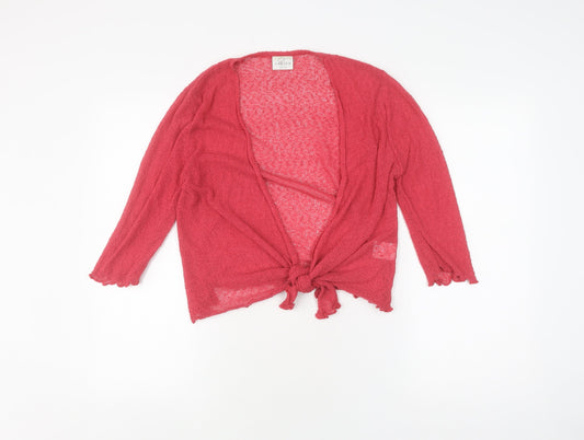 Womens UK Size M Eastex Red Cardigan Jumper