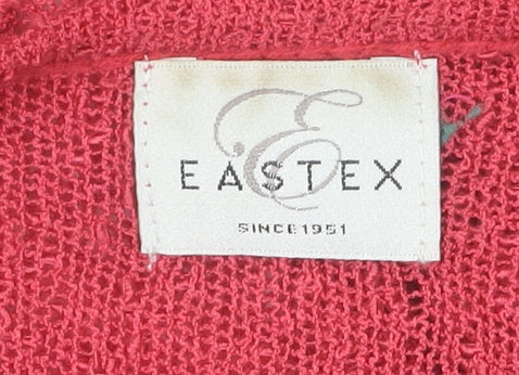 Eastex Women's Red Cardigan M Long Sleeve