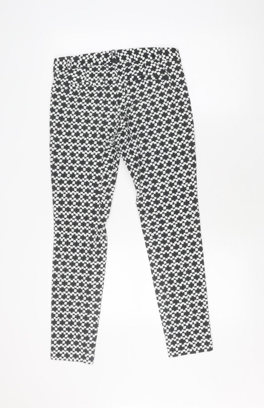 Banana Republic Women's Black Geometric Trousers, Size S
