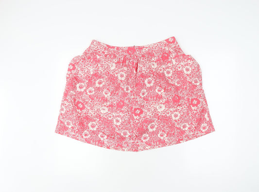 Laura Ashley Women's Pink Floral A-Line Skirt, Size 12