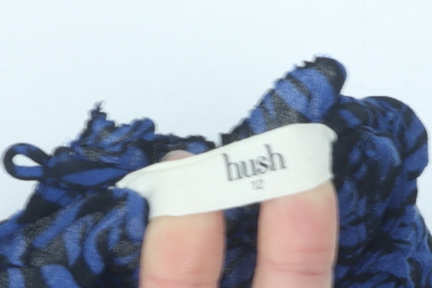 hush Women's Blue Geometric Tunic Blouse - Size 12