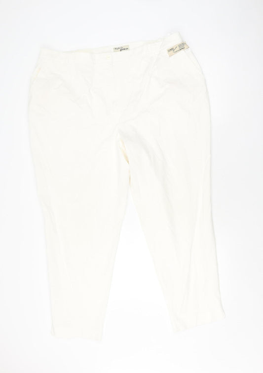 Womens UK Size 24 GARDEUR Ivory Trousers