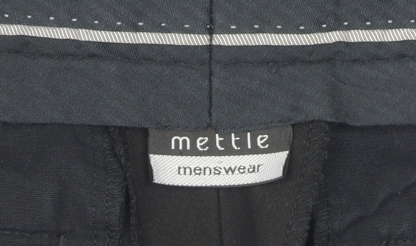 Mettle Men's Black Dress Pants 34R Regular Fit