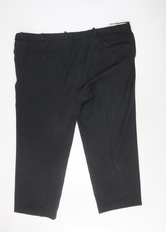 Peter Christian Men's Black Wool Trousers Size MT 14