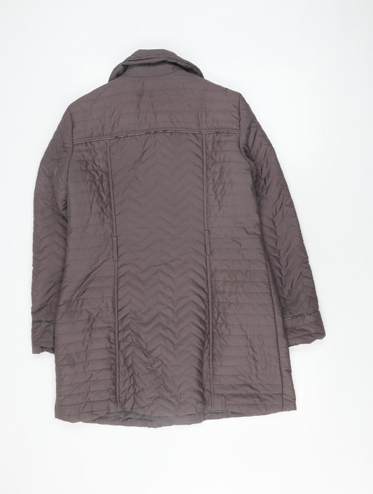 Womens UK Size 14 BHS Brown Quilted Coat