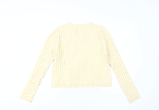 Womens UK Size S MNG Beige Pullover Jumper