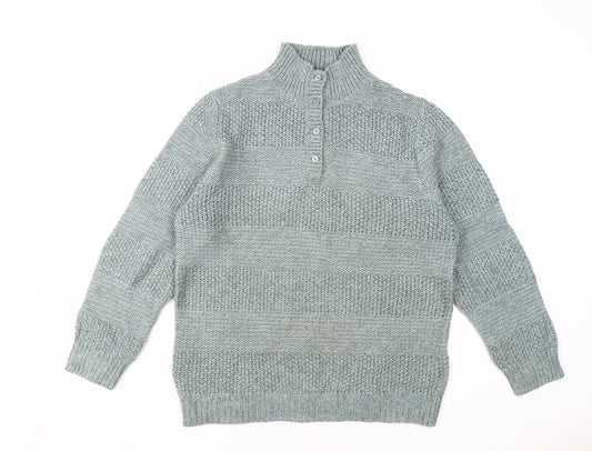 Womens UK Size L Damart Green Henley Jumper