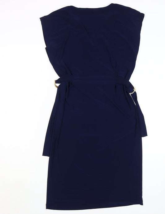 Next Women's Blue Sheath Dress Size 6 Sleeveless