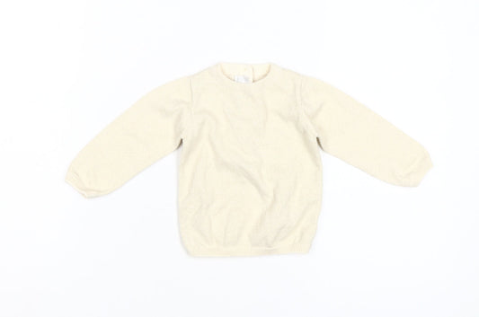Mamas & Papas Ivory Unisex Jumper, 9-12 Months, Knit Pullover