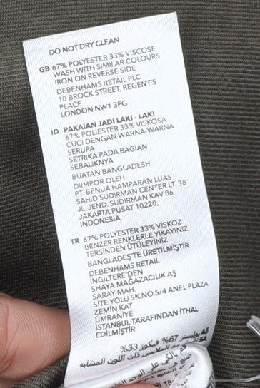 Jasper Conran Men's Green Trousers 36S Flat Front