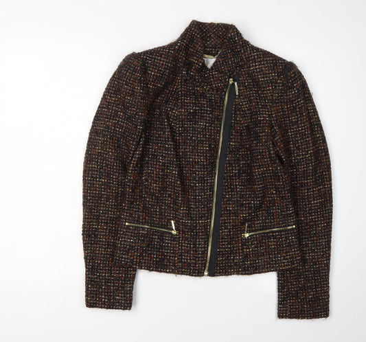 Womens UK Size 10 Jasper Conran Multicoloured Motorcycle Jacket