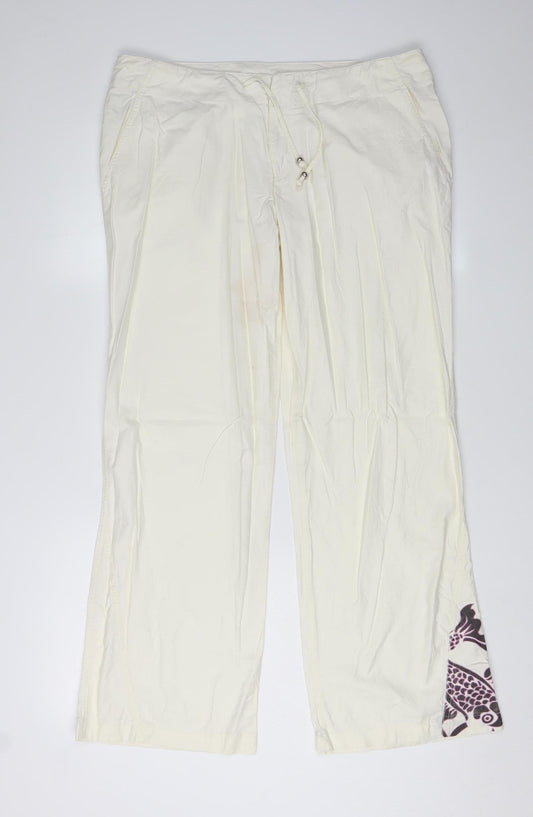 Additional front view of Puma Women's White Trousers, size 12, Casual Style