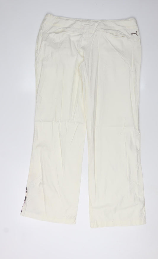 Puma Women's White Trousers Size 12 Casual Style
