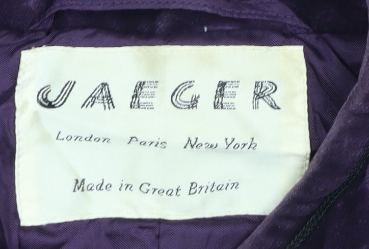 Jaeger Women's Purple Velvet Blazer Size 12