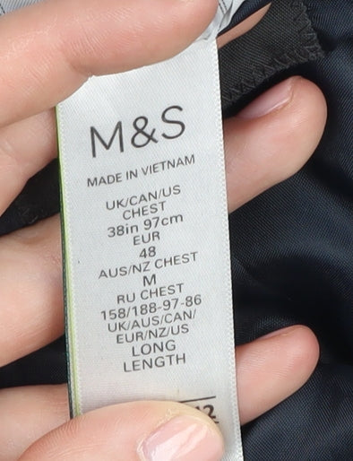 Mens UK Size 38 Marks and Spencer Regular Blue Suit Jacket