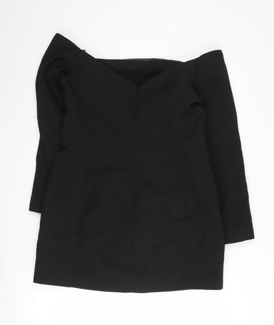 Zara Women's Black XL Off-Shoulder Sheath Dress