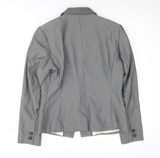 Next Grey Petite Blazer Women Size 10 Trouser Suit