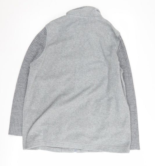 Damart Women's Grey Fleece Jacket M Autumn