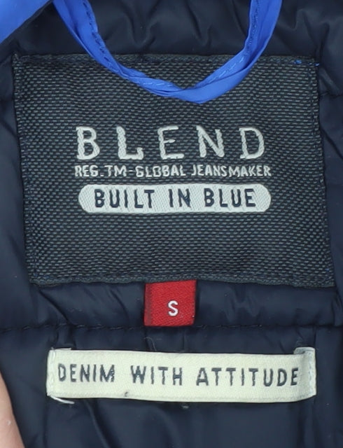 Mens UK Size S Blend Blue Puffer Jacket