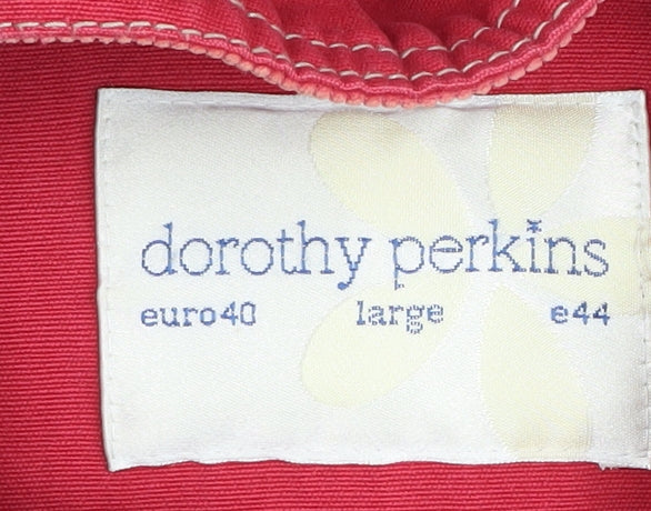 Womens UK Size 12 Dorothy Perkins Red Parka Coat