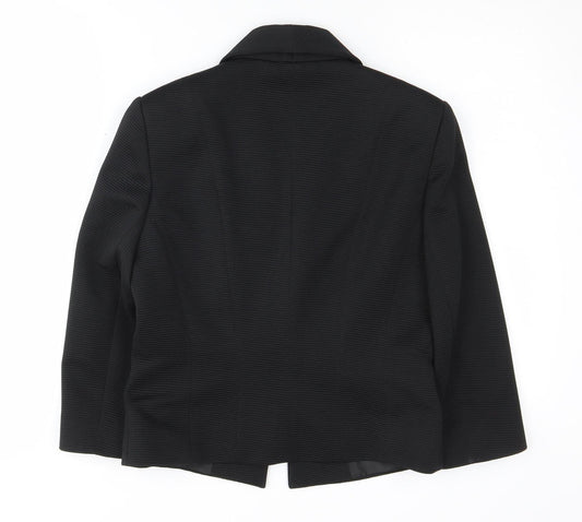 New Look Women's Black Shawl Lapel Suit Jacket Size 12