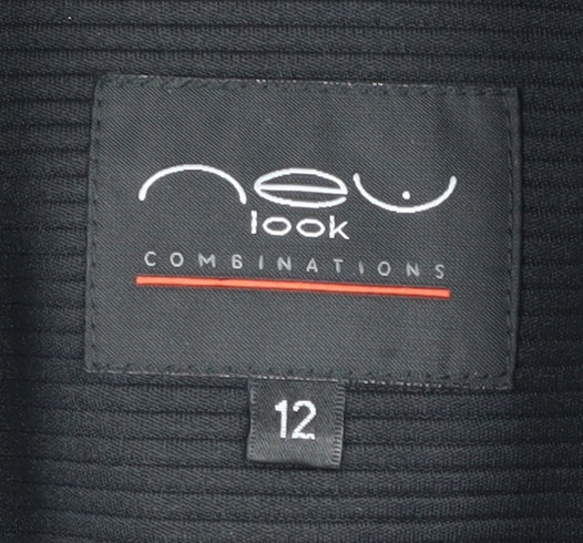 New Look Women's Black Shawl Lapel Suit Jacket Size 12