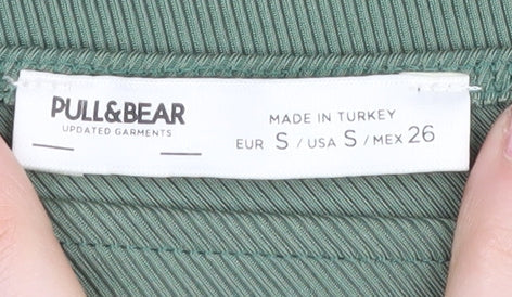 Pull&Bear Women's Green One Shoulder Dress Size S