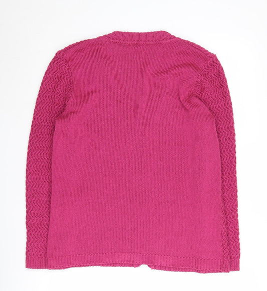 Eastex Women's Pink V-Neck Cardigan Size 12