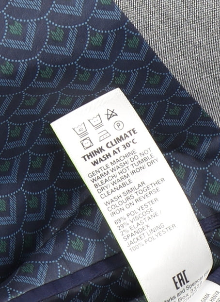 Mens UK Size 40 Marks and Spencer Regular Grey Suit Jacket