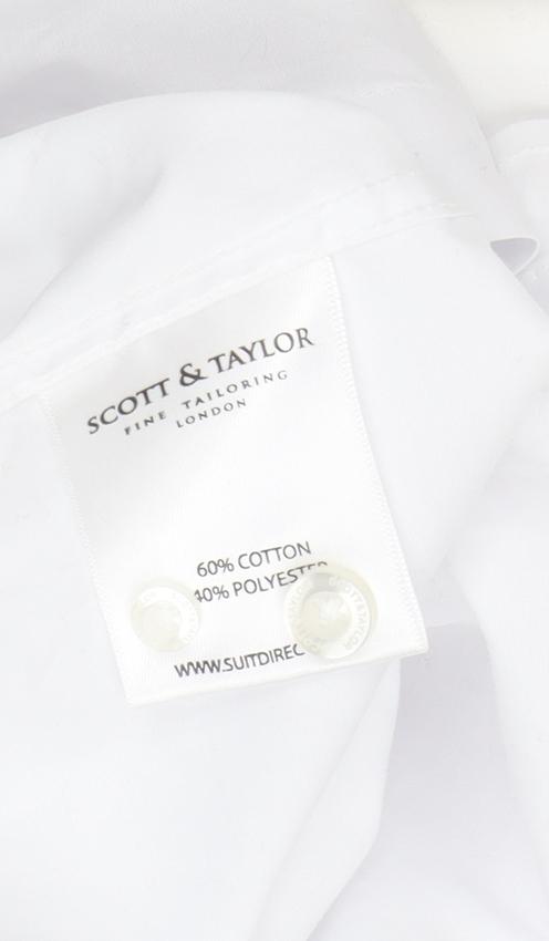 Scott & Taylor Men's White Formal Dress Shirt Size 17