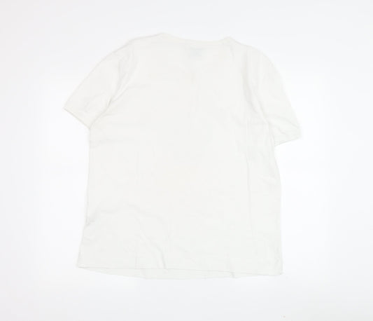 Unisex Adults UK Size M Zara White Jersey T-Shirt