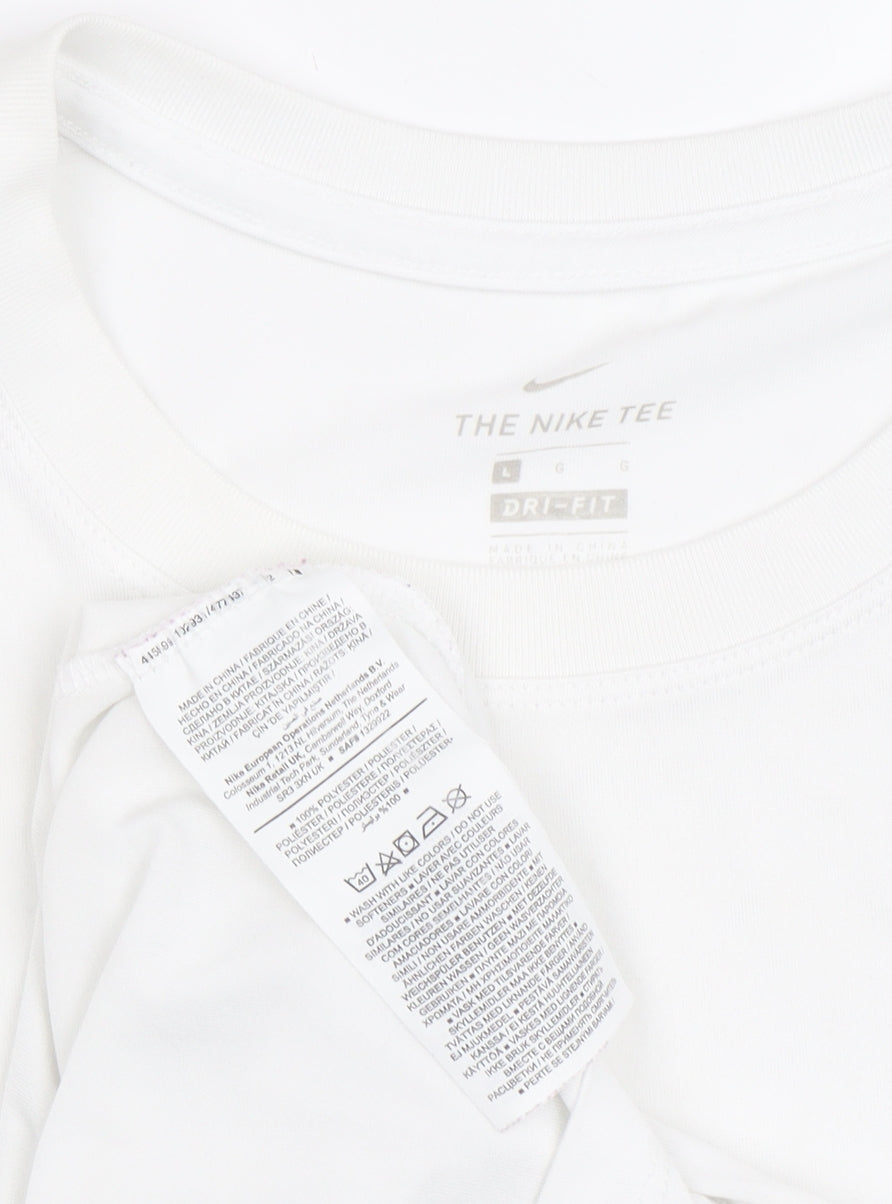 Nike Men's White T-Shirt L Regular Fit Short Sleeve