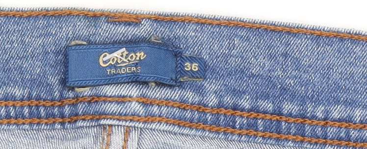 Cotton Traders Men's Blue Straight Jeans, Size 36
