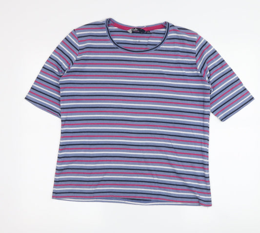 Womens UK Size 14 Isle Multicoloured Basic T-Shirt