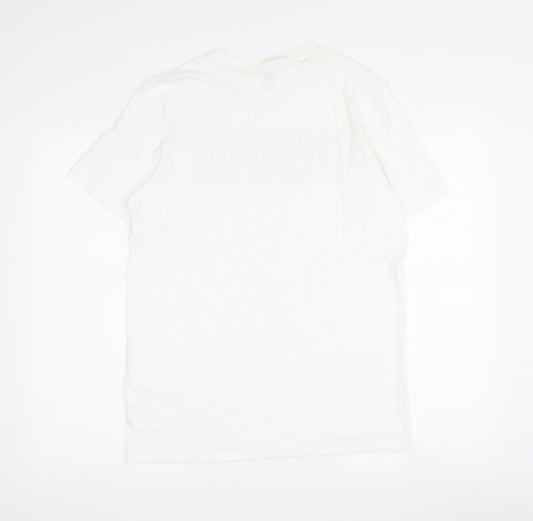 Puma Men's White S Crew Neck Logo T-Shirt