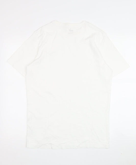 Puma White Men’s T-Shirt S - Breathable Jersey Casual