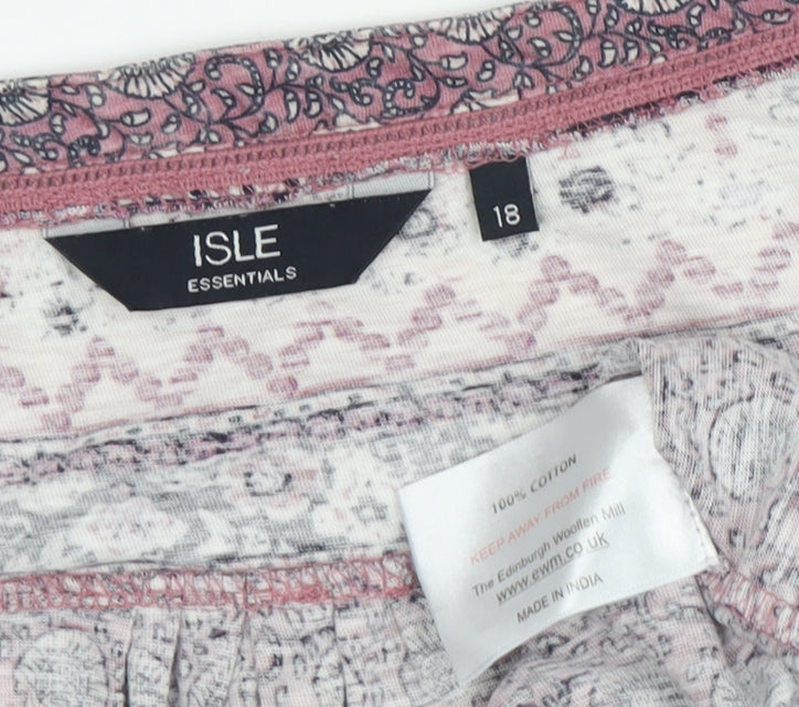 Womens UK Size 18 Isle Essentials Multicoloured Button-Up