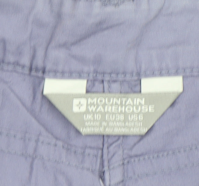 Mountain Warehouse Women's Purple Chino Shorts, Size 10
