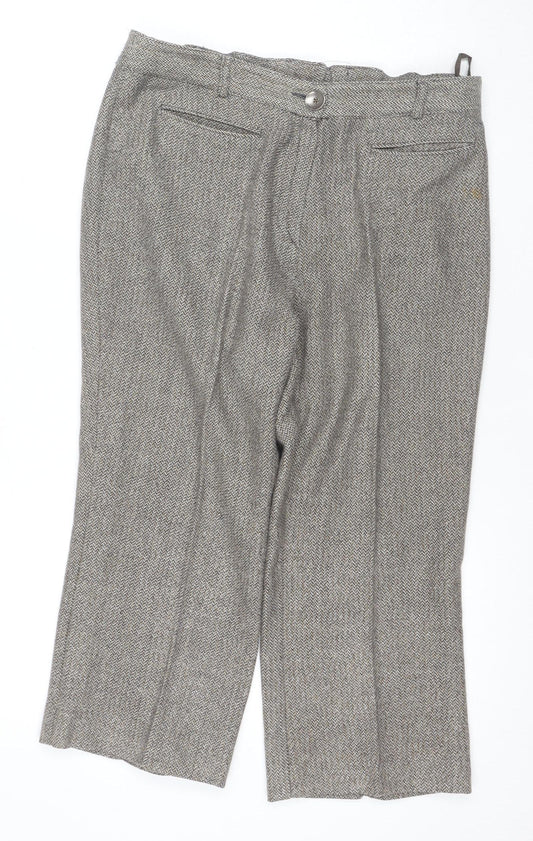 Womens UK Size 14 Cotton Traders Regular Fit Brown Trousers