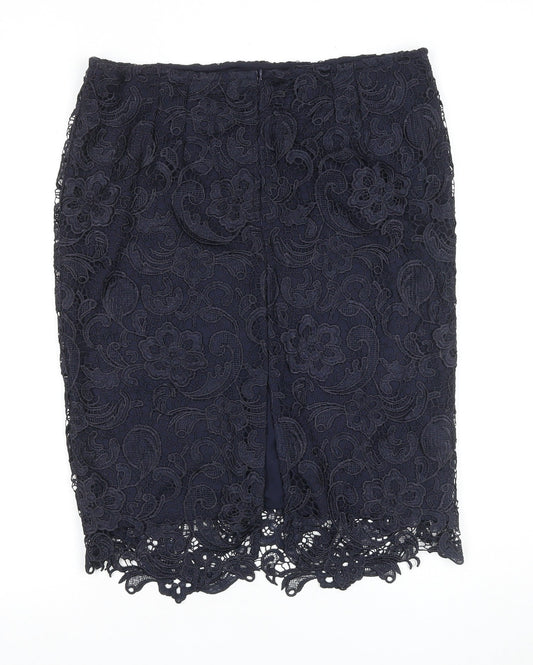 La Redoute Women's Blue Lace Pencil Skirt Size 16