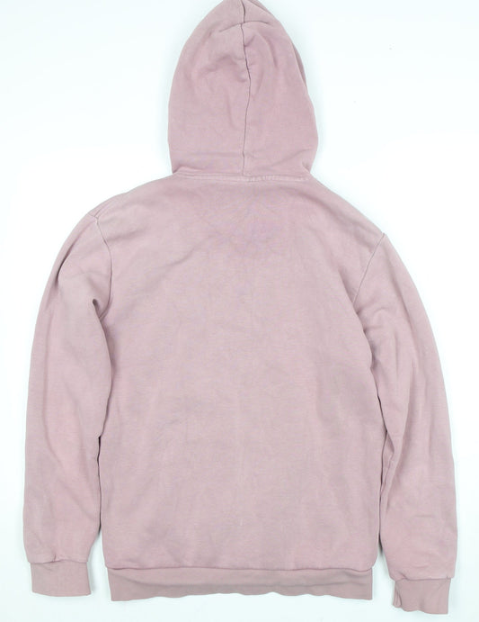Adidas Unisex Adults Pink Pullover Hoodie, Size S