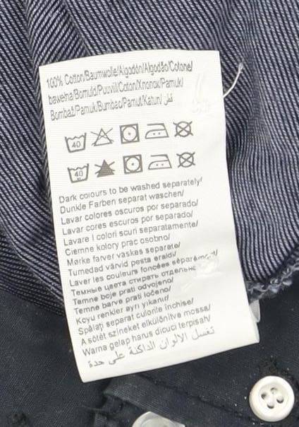 Jack & Jones Men's Blue Geometric Polo Shirt M