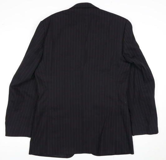 Mens UK Size 38 Jeff Banks Regular Black Suit Jacket